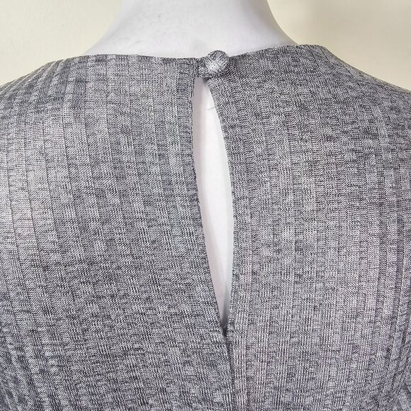 Tularosa Dries Mini Dress Sz M Silver Metallic Belted Pleated Cocktail Party - Picture 8 of 16